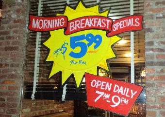 Window splash painting, breakfast special, The Window Goddess, Los Angeles