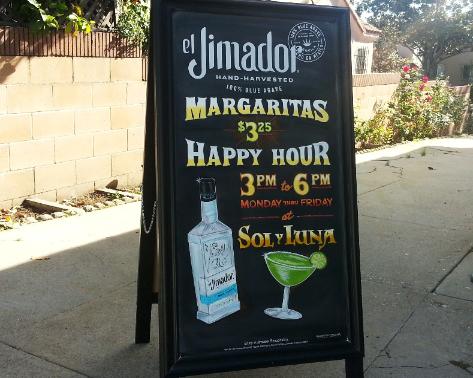 A-frame sign, Sol y Luna, Los Angeles