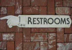 Distressed cut-out sign