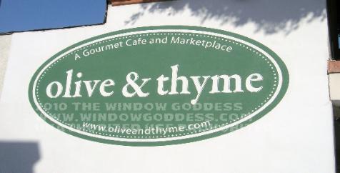 Painted wall sign, Olive & Thyme, San Fernando Valley