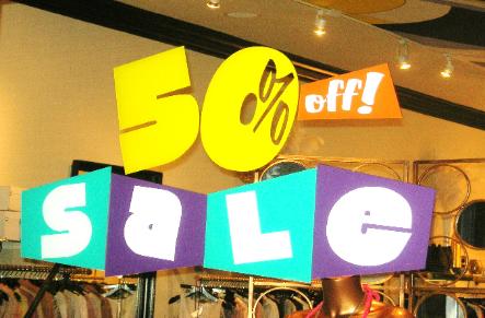 Vinyl window lettering, Frock Boutique Sale, San Fernando Valley