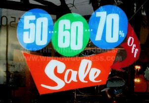 Vinyl lettering on a window