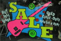 window splash painting, guitar sale, Los Angeles
