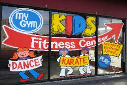 Window Splash Painting, Kids Gym, The Window Goddess, Los Angeles