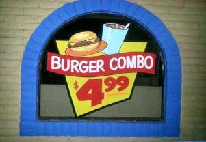 Window Splash Painting, Burger Combo, The Window Goddess